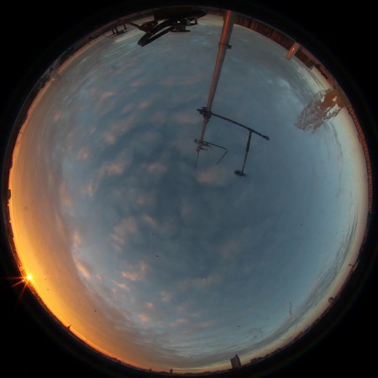 360° cloud image with the measuring device in RGB colours. Photo: Institute for Meteorology