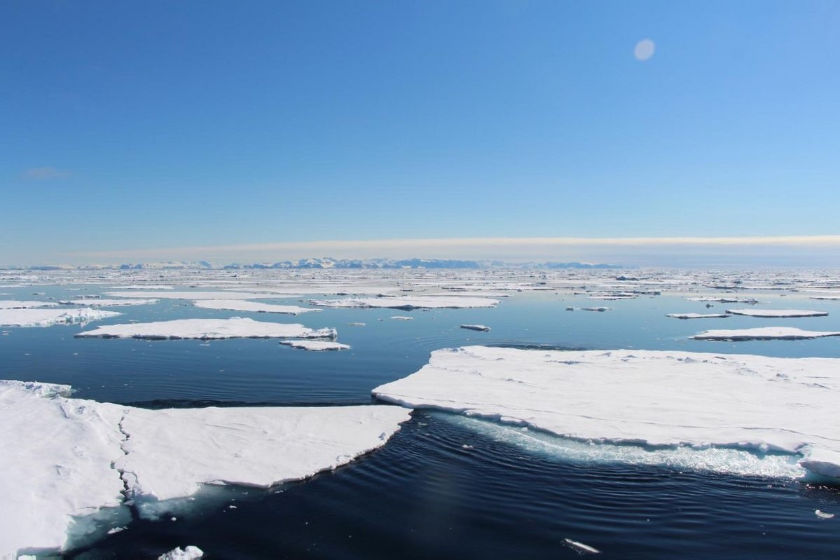 zur Vergrößerungsansicht des Bildes: Eisschollen in der Arktis. Photo: Marlen Brückner / Universität Leipzig