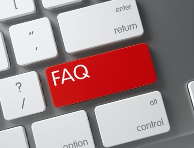 Tastatur mit roter Taste FAQ. Foto: Colourbox