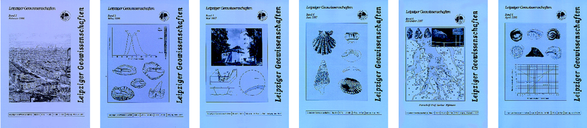 Titelbilder: Leipziger Geowissenschaften, Bände 1-6