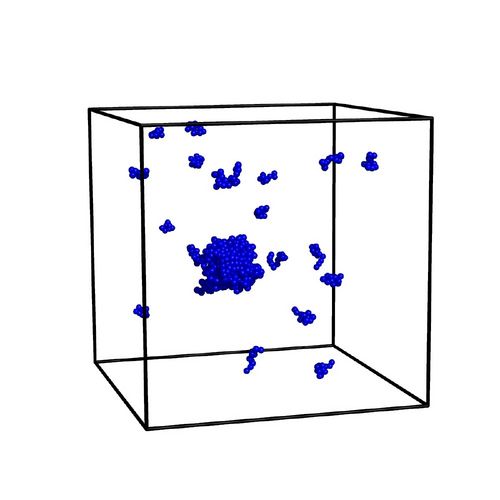 Kondensation von Polymeren: Die Abbildung zeigt einen Kondensationstropfen in einer verdünnten Lösung.