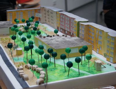 Aufnahme eines Modells eines partizipativen Stadtteilparks, Foto: Gernot Decker