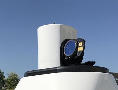 The pulsed Doppler Lidar system delivers profiles of back scatter intensity from aerosol or clouds, Doppler wind components. Photo: Katrin Schandert / Universität Leipzig