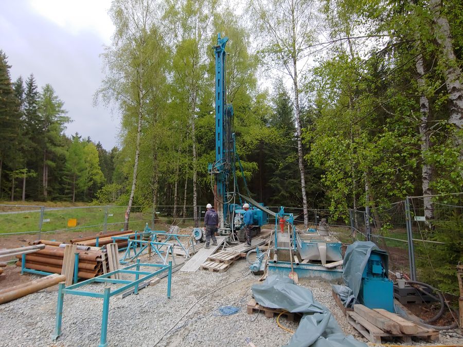 Drilling site Landwuest (Continental Drilling programme in the Eger Rift, Vogtland). Photo: Josefine Umlauft